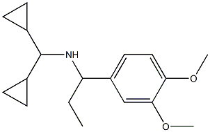 (dicyclopropylmethyl)[1-(3,4-dimethoxyphenyl)propyl]amine Struktur