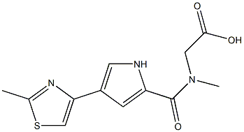 (methyl{[4-(2-methyl-1,3-thiazol-4-yl)-1H-pyrrol-2-yl]carbonyl}amino)acetic acid Struktur