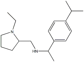 [(1-ethylpyrrolidin-2-yl)methyl]({1-[4-(propan-2-yl)phenyl]ethyl})amine Struktur