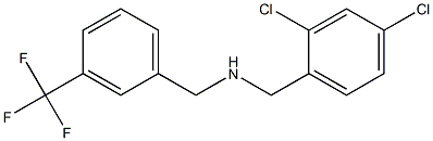 [(2,4-dichlorophenyl)methyl]({[3-(trifluoromethyl)phenyl]methyl})amine Struktur