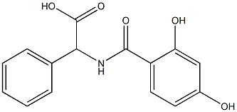 [(2,4-dihydroxybenzoyl)amino](phenyl)acetic acid Struktur