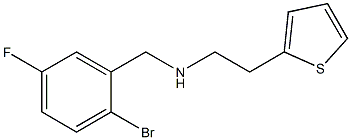 [(2-bromo-5-fluorophenyl)methyl][2-(thiophen-2-yl)ethyl]amine Struktur