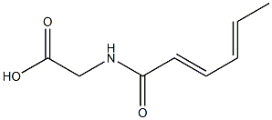 [(2E,4E)-hexa-2,4-dienoylamino]acetic acid Struktur