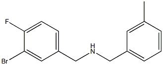 [(3-bromo-4-fluorophenyl)methyl][(3-methylphenyl)methyl]amine Struktur