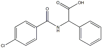 [(4-chlorobenzoyl)amino](phenyl)acetic acid Struktur