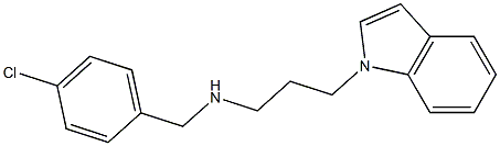 [(4-chlorophenyl)methyl][3-(1H-indol-1-yl)propyl]amine Struktur