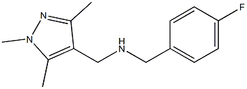 [(4-fluorophenyl)methyl][(1,3,5-trimethyl-1H-pyrazol-4-yl)methyl]amine Struktur