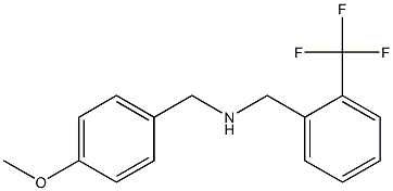 [(4-methoxyphenyl)methyl]({[2-(trifluoromethyl)phenyl]methyl})amine Struktur