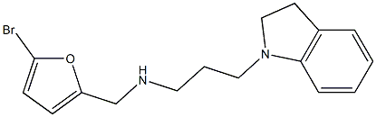 [(5-bromofuran-2-yl)methyl][3-(2,3-dihydro-1H-indol-1-yl)propyl]amine Struktur