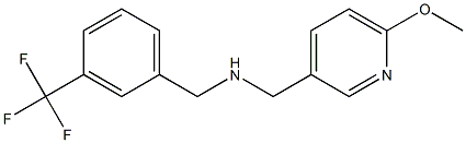 [(6-methoxypyridin-3-yl)methyl]({[3-(trifluoromethyl)phenyl]methyl})amine Struktur