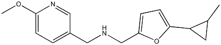 [(6-methoxypyridin-3-yl)methyl]({[5-(2-methylcyclopropyl)furan-2-yl]methyl})amine Structure