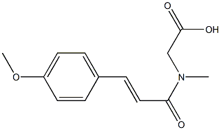 [[(2E)-3-(4-methoxyphenyl)prop-2-enoyl](methyl)amino]acetic acid Struktur