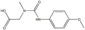 [{[(4-methoxyphenyl)amino]carbonyl}(methyl)amino]acetic acid Struktur