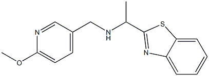 [1-(1,3-benzothiazol-2-yl)ethyl][(6-methoxypyridin-3-yl)methyl]amine Struktur