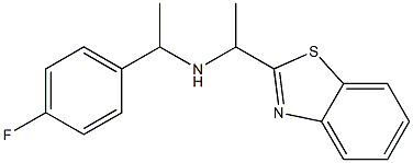 [1-(1,3-benzothiazol-2-yl)ethyl][1-(4-fluorophenyl)ethyl]amine Struktur