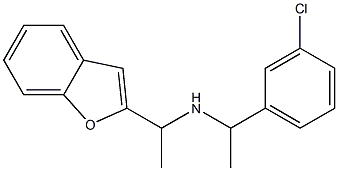 [1-(1-benzofuran-2-yl)ethyl][1-(3-chlorophenyl)ethyl]amine Struktur