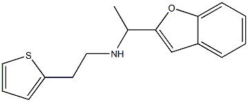 [1-(1-benzofuran-2-yl)ethyl][2-(thiophen-2-yl)ethyl]amine Struktur