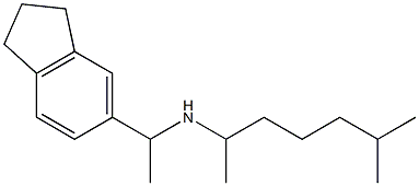 [1-(2,3-dihydro-1H-inden-5-yl)ethyl](6-methylheptan-2-yl)amine Struktur