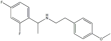 [1-(2,4-difluorophenyl)ethyl][2-(4-methoxyphenyl)ethyl]amine Struktur