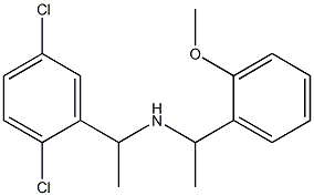 [1-(2,5-dichlorophenyl)ethyl][1-(2-methoxyphenyl)ethyl]amine Struktur