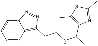 [1-(2,5-dimethyl-1,3-thiazol-4-yl)ethyl](2-{[1,2,4]triazolo[3,4-a]pyridin-3-yl}ethyl)amine Struktur