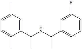 [1-(2,5-dimethylphenyl)ethyl][1-(3-fluorophenyl)ethyl]amine Struktur