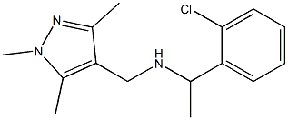 [1-(2-chlorophenyl)ethyl][(1,3,5-trimethyl-1H-pyrazol-4-yl)methyl]amine Struktur