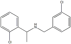 [1-(2-chlorophenyl)ethyl][(3-chlorophenyl)methyl]amine Struktur