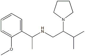 [1-(2-methoxyphenyl)ethyl][3-methyl-2-(pyrrolidin-1-yl)butyl]amine Struktur