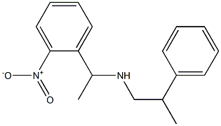 [1-(2-nitrophenyl)ethyl](2-phenylpropyl)amine Struktur