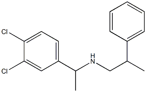 [1-(3,4-dichlorophenyl)ethyl](2-phenylpropyl)amine Struktur