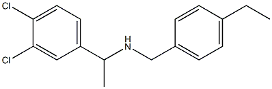 [1-(3,4-dichlorophenyl)ethyl][(4-ethylphenyl)methyl]amine Struktur