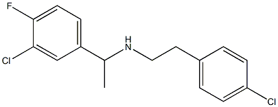 [1-(3-chloro-4-fluorophenyl)ethyl][2-(4-chlorophenyl)ethyl]amine Struktur