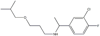 [1-(3-chloro-4-fluorophenyl)ethyl][3-(2-methylpropoxy)propyl]amine Struktur