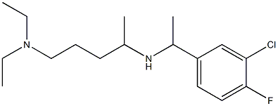 [1-(3-chloro-4-fluorophenyl)ethyl][5-(diethylamino)pentan-2-yl]amine Struktur