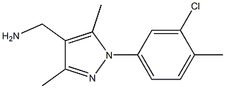 [1-(3-chloro-4-methylphenyl)-3,5-dimethyl-1H-pyrazol-4-yl]methylamine Struktur