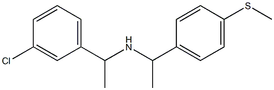 [1-(3-chlorophenyl)ethyl]({1-[4-(methylsulfanyl)phenyl]ethyl})amine Struktur