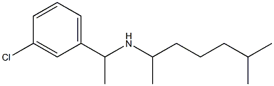 [1-(3-chlorophenyl)ethyl](6-methylheptan-2-yl)amine Struktur