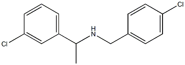 [1-(3-chlorophenyl)ethyl][(4-chlorophenyl)methyl]amine Struktur