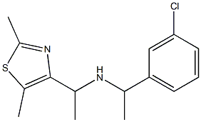 [1-(3-chlorophenyl)ethyl][1-(2,5-dimethyl-1,3-thiazol-4-yl)ethyl]amine Struktur