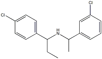 [1-(3-chlorophenyl)ethyl][1-(4-chlorophenyl)propyl]amine Struktur