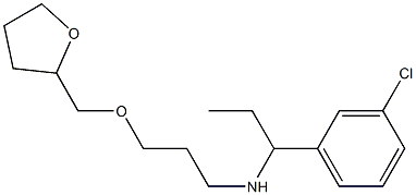 [1-(3-chlorophenyl)propyl][3-(oxolan-2-ylmethoxy)propyl]amine Struktur