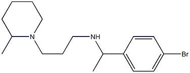 [1-(4-bromophenyl)ethyl][3-(2-methylpiperidin-1-yl)propyl]amine Struktur