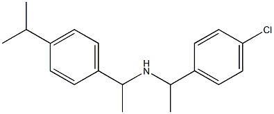 [1-(4-chlorophenyl)ethyl]({1-[4-(propan-2-yl)phenyl]ethyl})amine Struktur