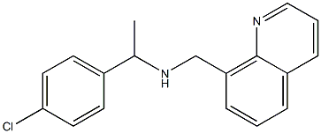 [1-(4-chlorophenyl)ethyl](quinolin-8-ylmethyl)amine Struktur