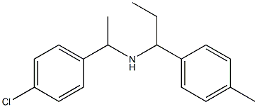 [1-(4-chlorophenyl)ethyl][1-(4-methylphenyl)propyl]amine Struktur