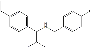 [1-(4-ethylphenyl)-2-methylpropyl][(4-fluorophenyl)methyl]amine Struktur