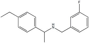 [1-(4-ethylphenyl)ethyl][(3-fluorophenyl)methyl]amine Struktur