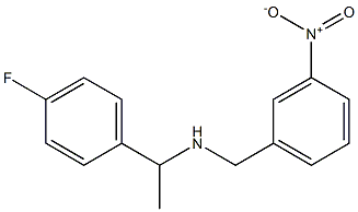 [1-(4-fluorophenyl)ethyl][(3-nitrophenyl)methyl]amine Struktur