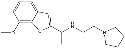 [1-(7-methoxy-1-benzofuran-2-yl)ethyl][2-(pyrrolidin-1-yl)ethyl]amine Struktur